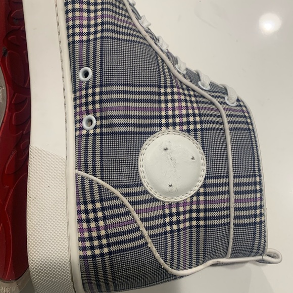 Christian louboutin Louis rantus high top sneaker plaid size 46 - Picture 5 of 8